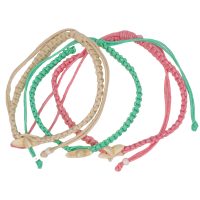 BR8323 3-PIECE PASTEL COTTON BRACELETS WITH STARS