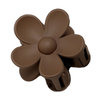 MATTE DARK CHOCOLATE DAISY HAIR CLIP