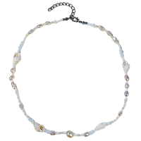 DAINTY PEARL & SEASHELL CHOKER