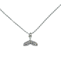 S/S SPARKLY WHALE TAIL PENDANT