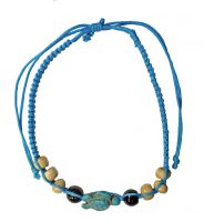 BLUE TURTLE ADJUSTABLE ANKLET
