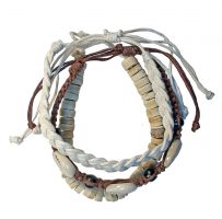 3 STRAND SET- HEISHIE SHELL, NATURALS W/ COWRIE SHELL