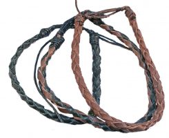 BLACK & NATURALS SET OF 3 ANKLETS