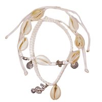 SET OF 2 WHITE MARINE ANKLETS