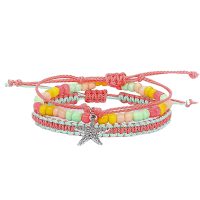3 STRAND PASTEL STARFISH BRACELET SET