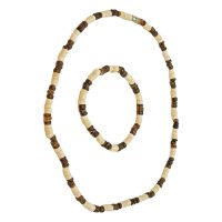 COCONUT & NATURAL BEADED SET