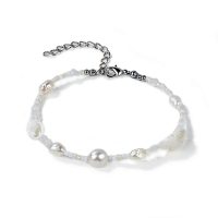 PEARL & SEASHELL ADJUSTABLE ANKLET