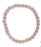6MM BEAD BRACELET- ROSE QUARTZ