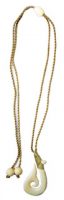BONE WHALETAIL HOOK WRAPPED CORD CH