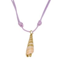 LILAC CORD CHOKER W/SHELL