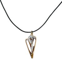 GOLD DIPPED SHELL BLACK CORD CHOKER