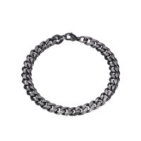 S/S CHARCOAL CHAIN BRACELET