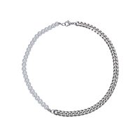 PEARL/STAINLESS STEEL CHOKER