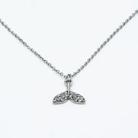 S/S SPARKLY WHALE TAIL PENDANT