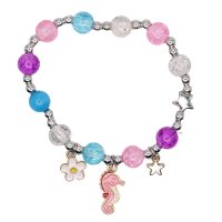 KIDS PASTEL SEAHORSE, FLOWER & STAR BRACELET