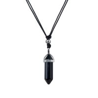 OBSIDIAN POINT ON CORD CHOKER