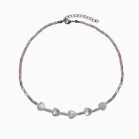 MOTHER OF PEARL LOVE HEART CHOKER