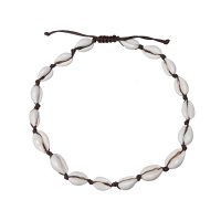 BROWN COWRIE SHELL CHOKER