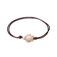 BROWN NATURAL TURTLE ANKLET