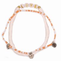 WHITE HEISHI LOVE ANKLET SET