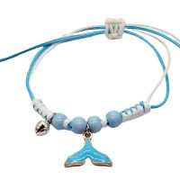 BABY BLUE BRACELET W/ WHALE TAIL & BELL