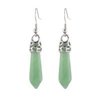 AVENTURINE POINT EARRINGS