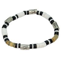 SHELL & WAVE BEAD BRACELET