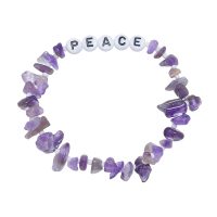 AMETHYST CHIP PEACE BRACELET