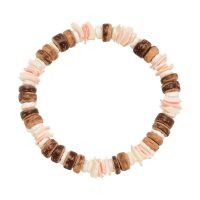 SHELL HEISHI & COCONUT BEAD BRACELET