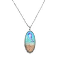 SEAHORSE OVAL PENDANT