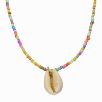 PASTEL RAINBOW COWRIE SHELL CHOKER