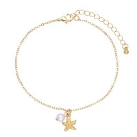 GOLD STARFISH & PEARL ANKLET