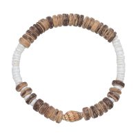 MENS COCONUT & SHELL BRACELET