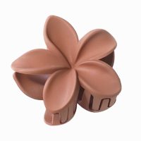 MATTE DARK BROWN FRANJIPANI HAIR CLIP
