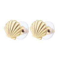 DAINTY GOLD SHELL STUDS