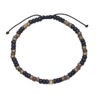 BRASS, BLK COCONUT & NATURAL COCONUT ANKLET