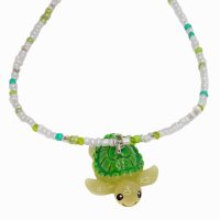 TURTLE GREEN SEED BEAD CHOKER