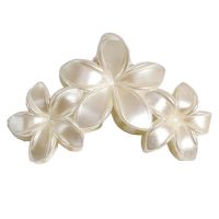 WHITE BUNCH FRANJIPANI HAIRCLIP