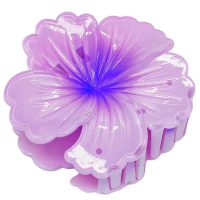 PURPLE HIBISCUS HAIRCLIP