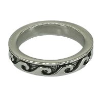 STAINLESS STEEL WOMAN WAVE RING (SMALL)