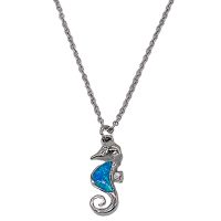 SYNTHETIC OPAL STAINLESS STEEL SEAHORSE
