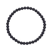 4MM OBSIDIAN BEADED BRACELET