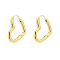 GOLD LOVE HEART EARRINGS