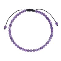 4MM AMETHYST BEADED ANKLET
