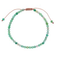 4MM GREEN AGATE BEADED ANKLET