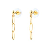 GOLD DAINTY PAPERCLIP STUD EARRINGS