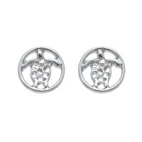 DAINTY ROUND TURTLE STUD EARRINGS