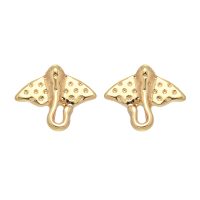 DAINTY GOLD STINGRAY STUD EARRINGS