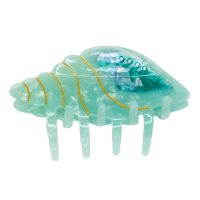HC325 LONG BLUE SHELL HAIRCLIP