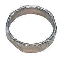 FACETED STAINLESS STEEL RING – LARGE